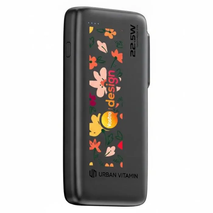Powerbank personalizzabile da 10.000 mAh e 20 W in plastica riciclata - EMERYVILLE