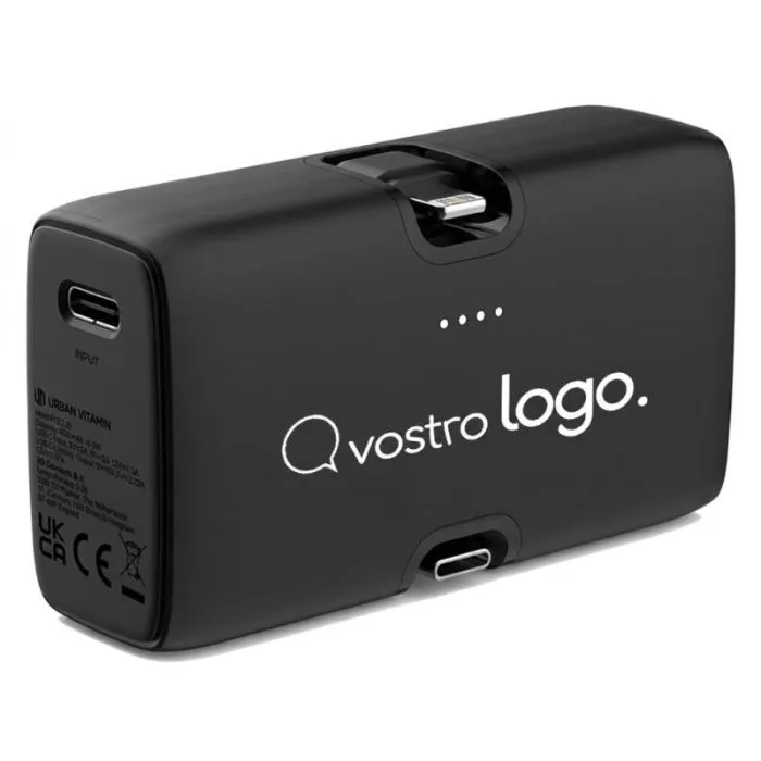 Power bank leggero da 5000 mAh Urban Vitamin Los Angeles personalizzato con ricarica rapida