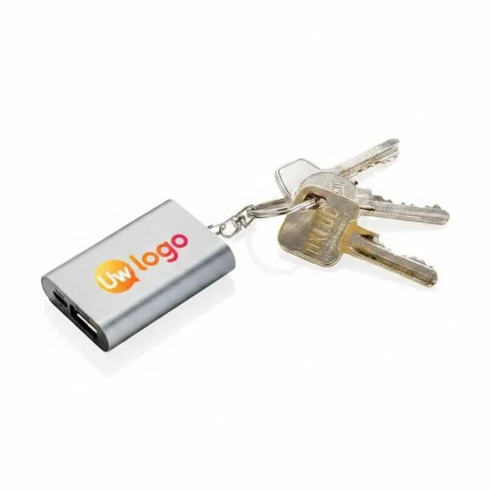 Sleutelhanger met powerbank van 1000 mAh