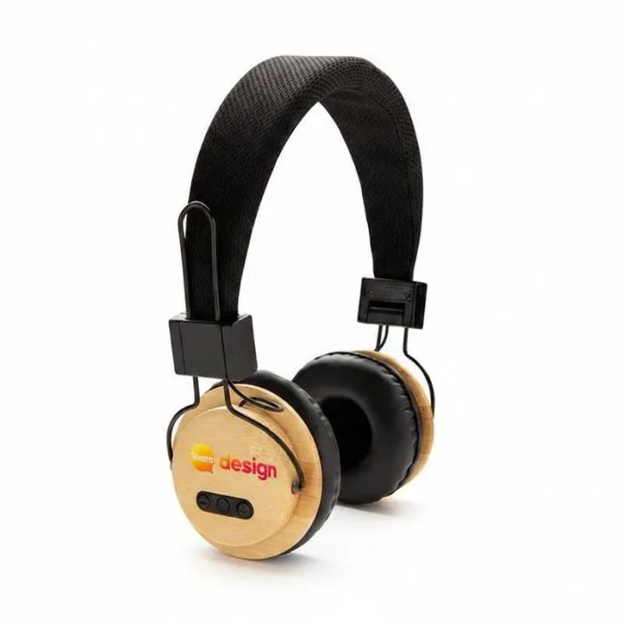 Cuffie wireless personalizzate in bambù