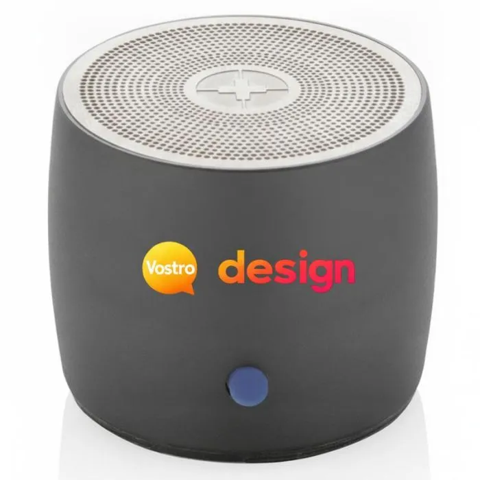 Altoparlante wireless da 3 W personalizzato in alluminio riciclato e ABS con Bluetooth 5.0