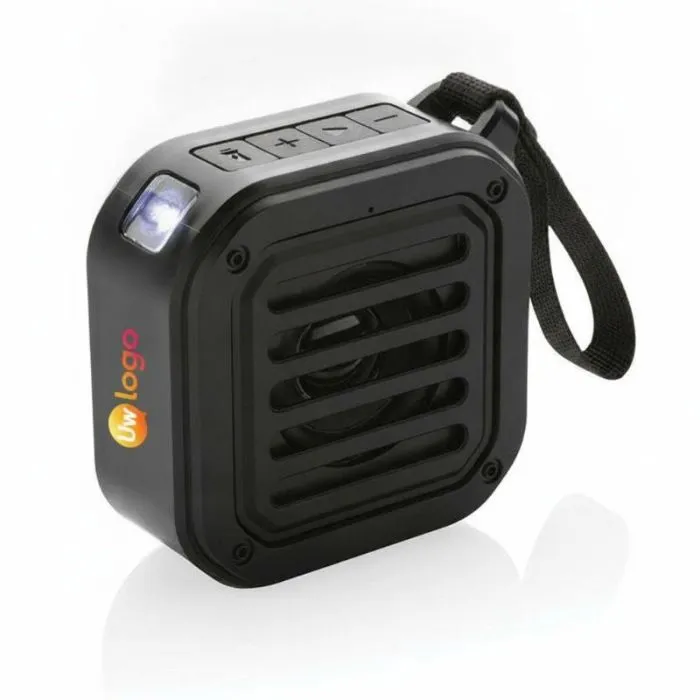 3W-luidspreker op zonne-energie van gerecycled plastic, reclameartikel van RCS Sunwave