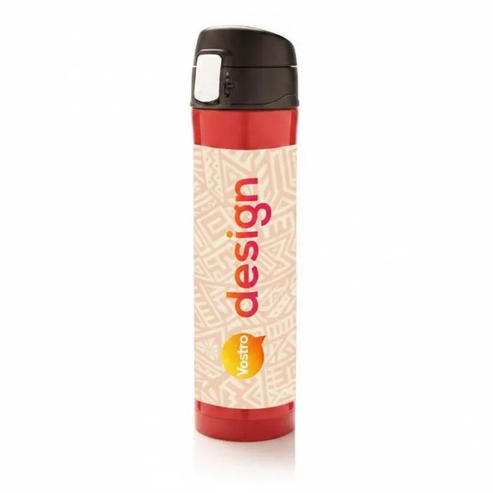 Borraccia promozionale da 450 ml con chiusura facile, in plastica riciclata RCS