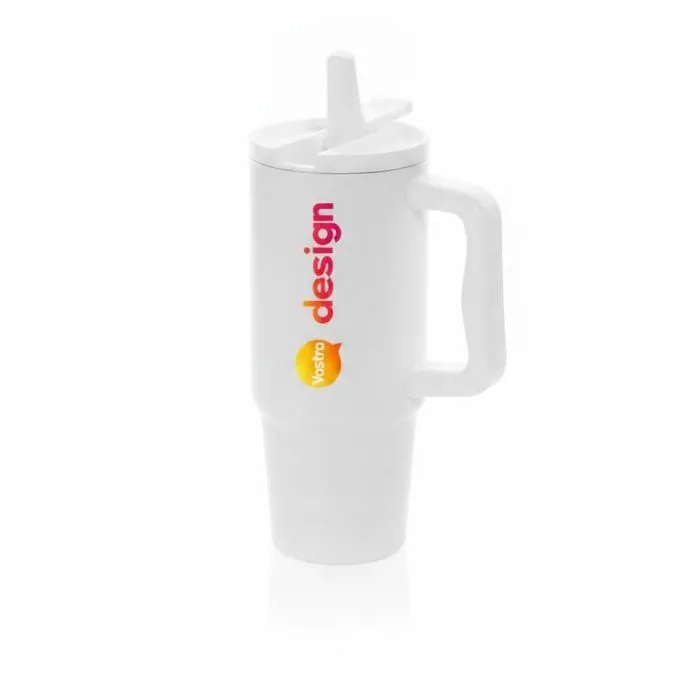 Tazza promozionale a tenuta stagna in acciaio inossidabile riciclato RCS da 900 ml - Embrace