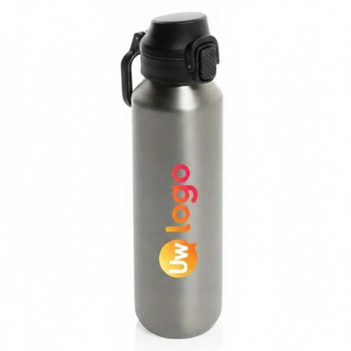 Gepersonaliseerde Via-fles van roestvrij staal, 600 ml, met lekvrije dop
