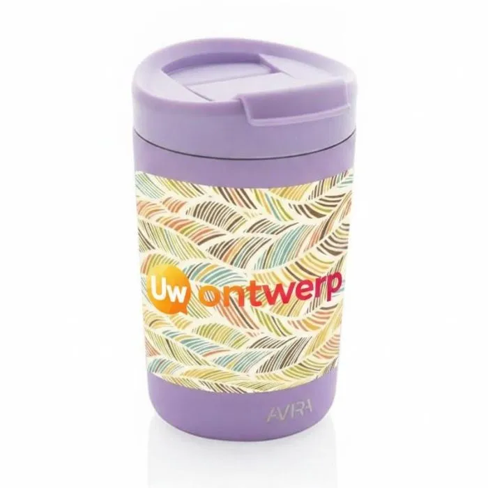 Gepersonaliseerde mok van 300 ml van gerecycled staal RCS Avira Alya