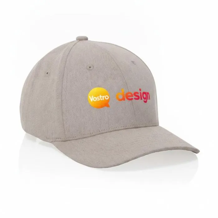 Cappellino promozionale a 6 pannelli, 200 g, in tessuto melange riciclato - AWARE™ Milo