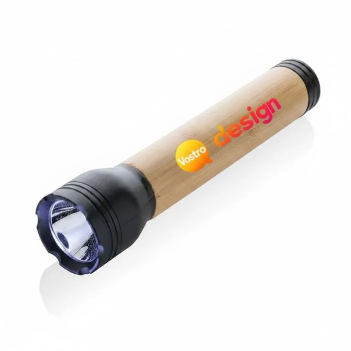 Lampada da 5 W in plastica riciclata RCS e bambù personalizzata Lucid