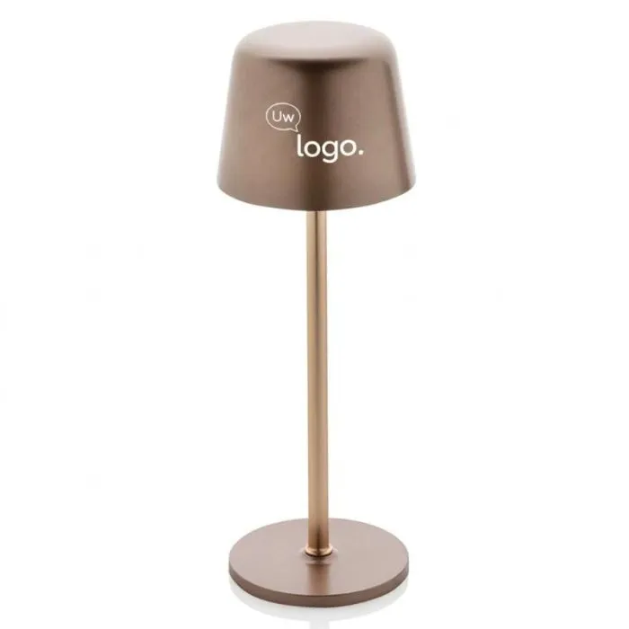 Gepersonaliseerde draagbare tafellamp van gerecycled ABS met 3 verlichtingsstanden
