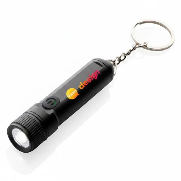 Torcia tascabile ultra luminosa personalizzata in alluminio riciclato con confezione regalo
