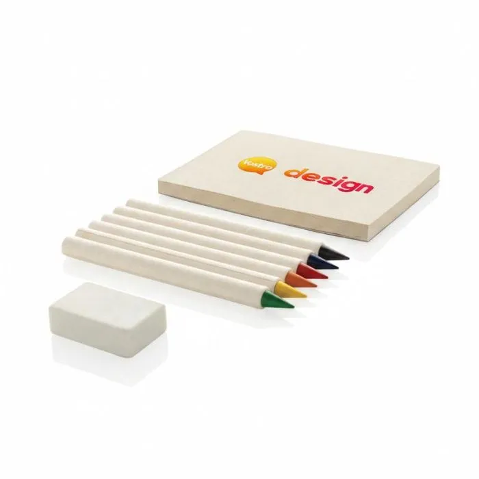 Set di 6 matite colorate Infinity Micki con blocco note