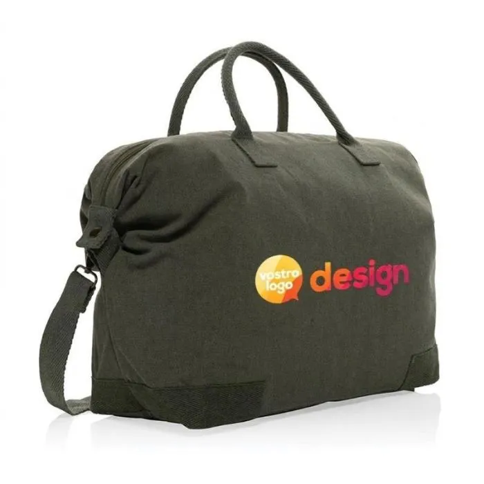 Borsa da weekend in tela riciclata da 500 g/m² personalizzata AWARE™ Kezar