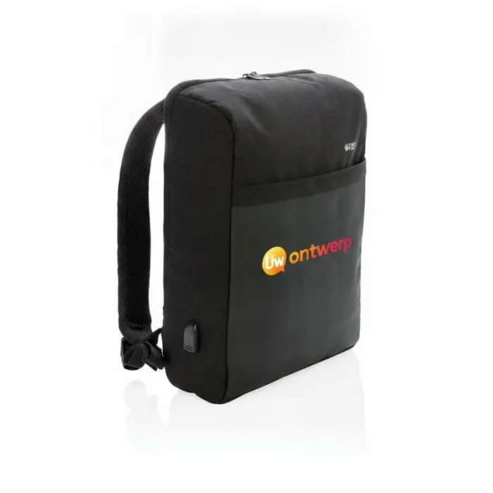 Promotionele laptoprugzak met antidiefstalbeveiliging voor 15-inch laptops van Swiss Peak