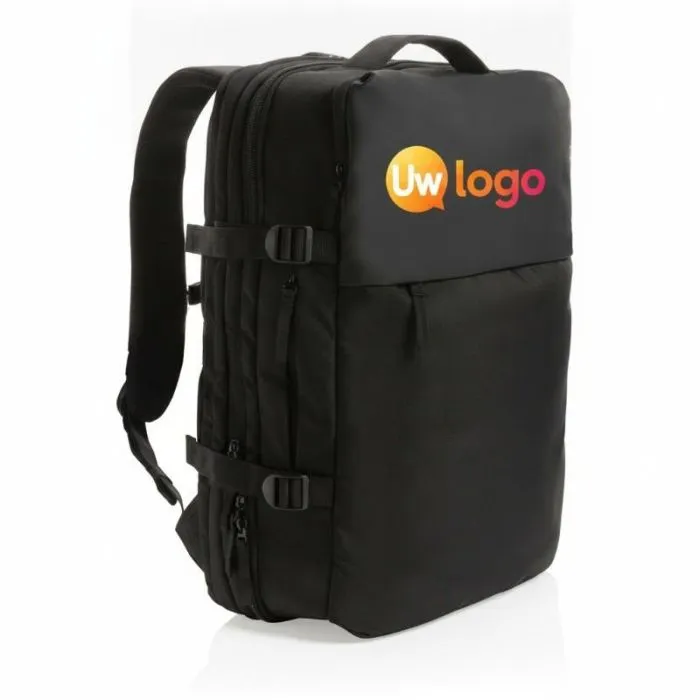Uitschuifbare Swiss Peak-weekendrugzak van rPET AWARE™, gepersonaliseerd