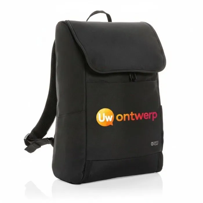 Gepersonaliseerde 15"-rugzak van rPET AWARE™  - Swiss Peak Fern