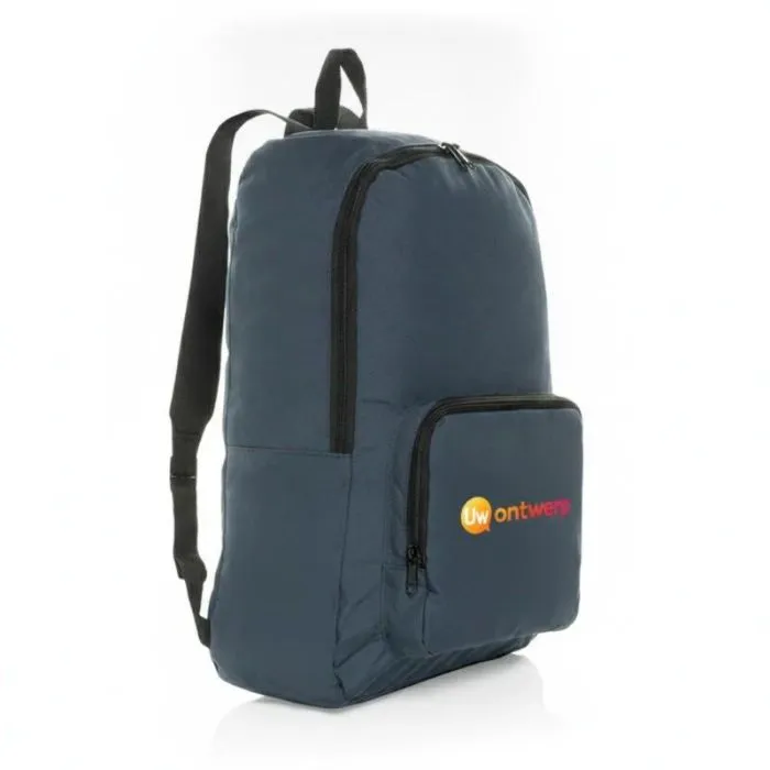 Op maat gemaakte, opvouwbare Dillon-rugzak van gerecycled AWARE™ 300D-polyester