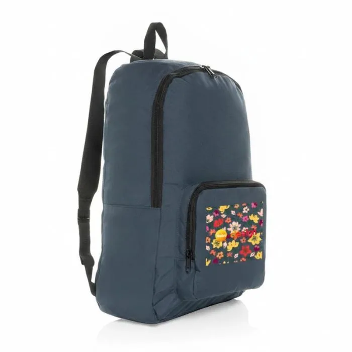 Zaino pieghevole Dillon personalizzato in poliestere riciclato AWARE™ 300D
