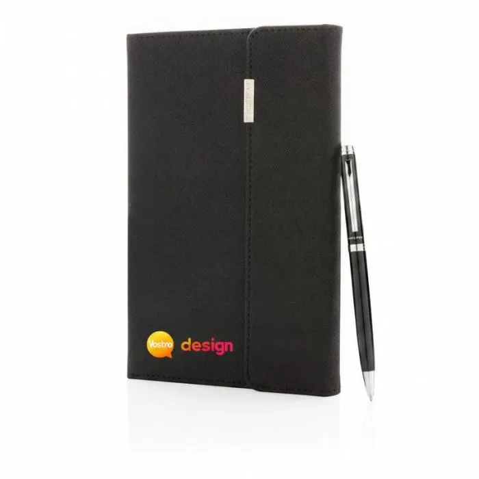 Set promozionale composto da taccuino A5 e penna Swiss Peak