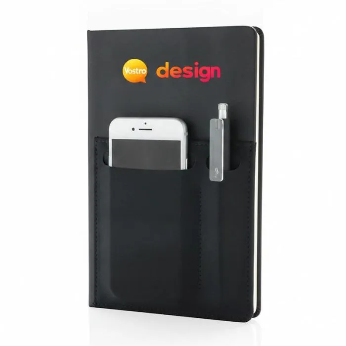 Blocco note promozionale A5 Deluxe con tasche