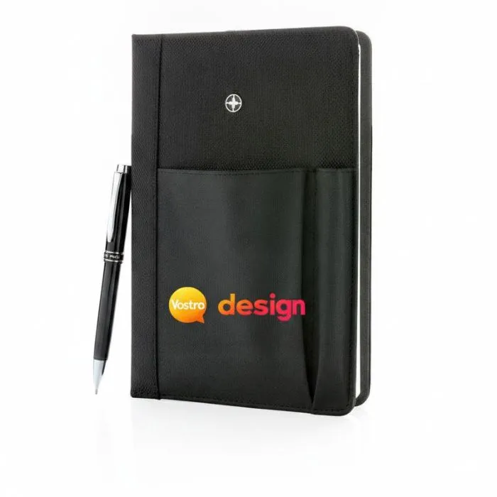 Set composto da taccuino A5 e penna promozionale Swiss Peak