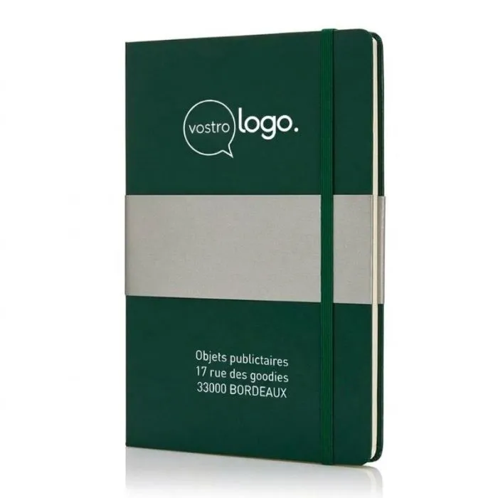 Taccuino pubblicitario Deluxe con copertina rigida, formato A5