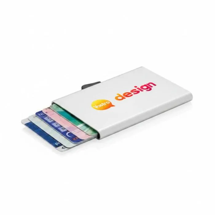 Portacarte personalizzato in alluminio anti-RFID C-Secure