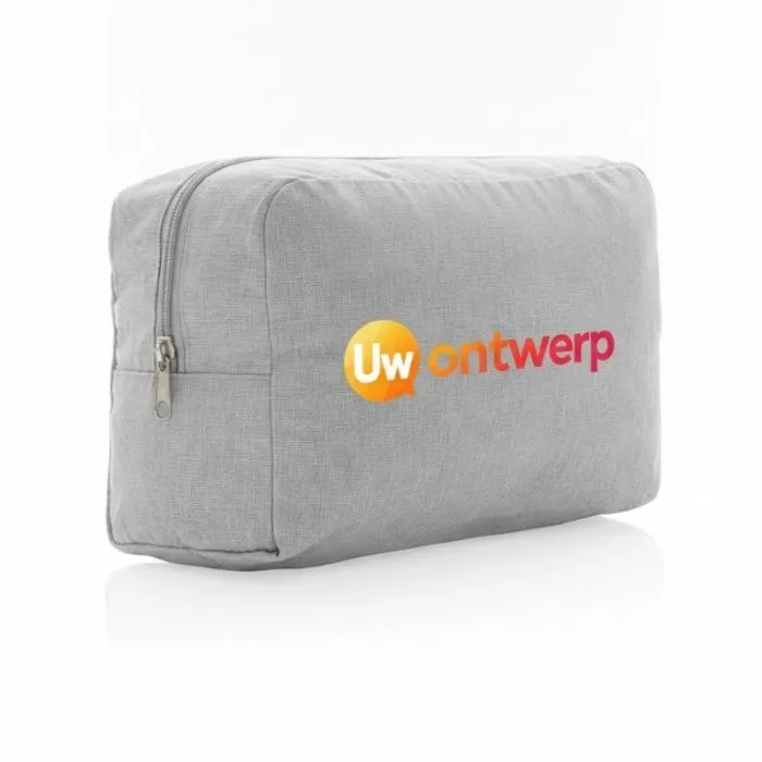 Promotionele toilettas van ongeverfd gerecycled canvas van Aware™
