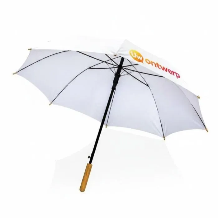 23" reclameparaplu van rPET en bamboe met automatische opening, Impact AWARE™
