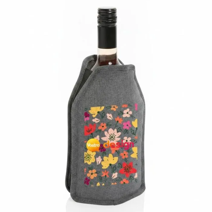 Copribottiglia refrigerante personalizzato "Vino" in rPET AWARE™ con imballaggio FSC®