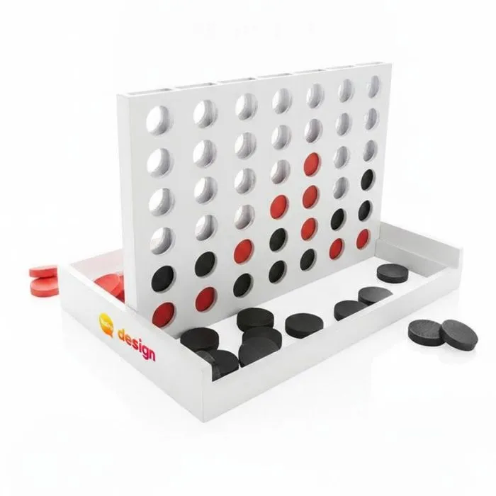 Set da gioco “4 in fila” promozionale in legno FSC®