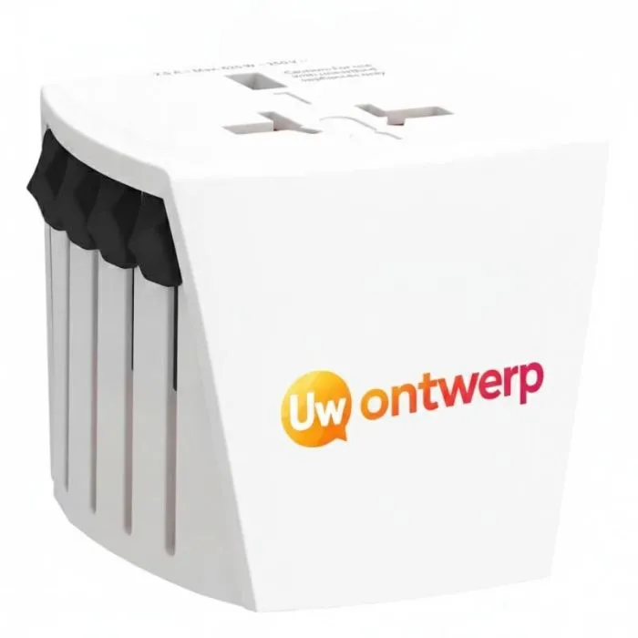 Compacte, universele reisadapter op maat