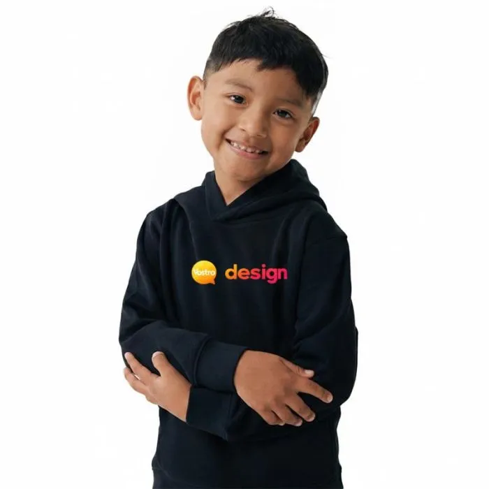 Felpa con cappuccio personalizzata per bambini in cotone biologico e riciclato