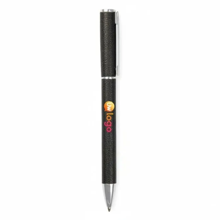Gepersonaliseerde Timo-pen van gerecycled aluminium met blauwe inkt (1200 m)