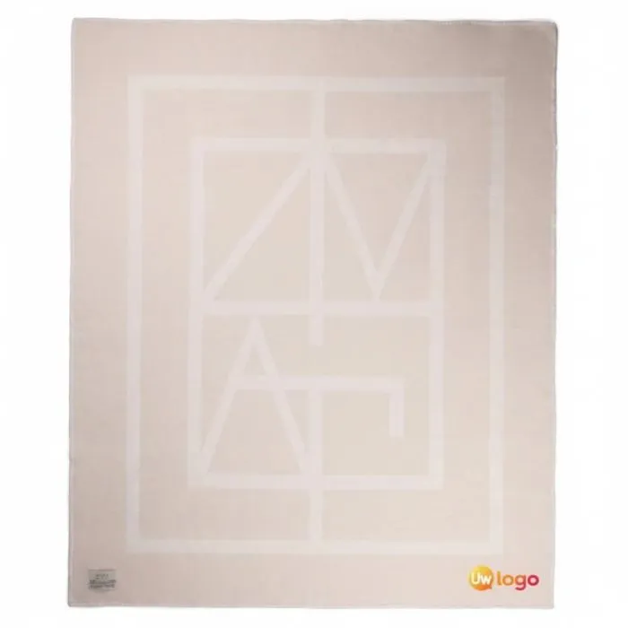 Zachte, dubbelzijdige plaid van gerecycled polyester, personaliseerbaar – Monogram