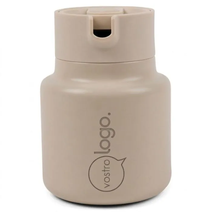 Caraffa sottovuoto personalizzata in acciaio inossidabile riciclato da 1200 ml con manico in legno