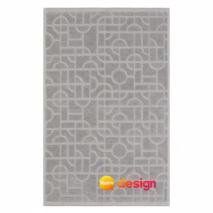 Set di asciugamani da bagno personalizzati in cotone biologico con motivo geometrico