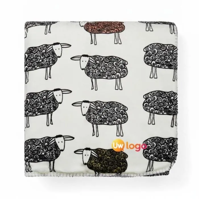 Gepersonaliseerde sherpa-deken van rPET - Sheep VINGA