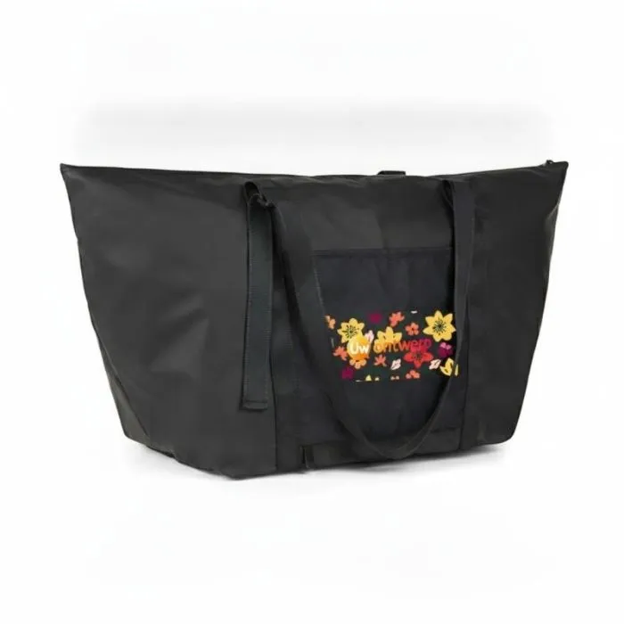 Gepersonaliseerde weekendtas van ultralicht GRS-polyester met trolleyvak
