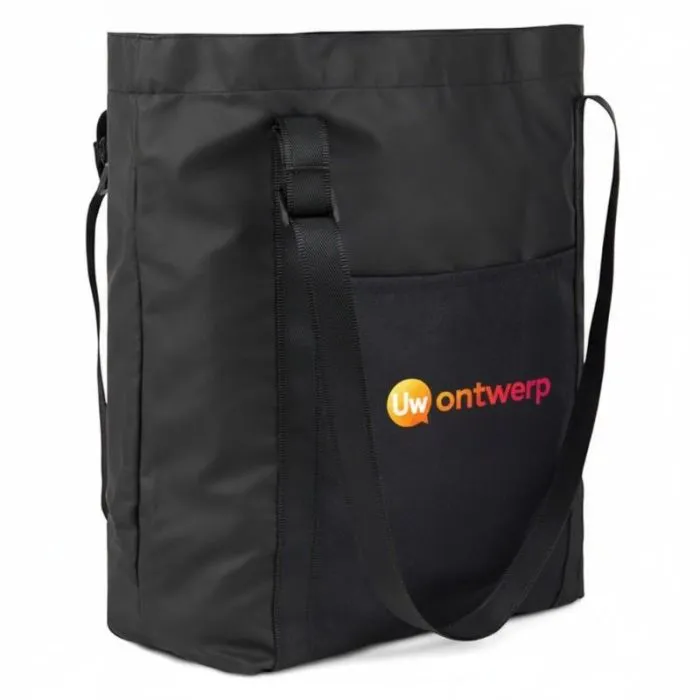 Op maat gemaakte, opvouwbare draagtas van GRS-gecertificeerd gerecycled polyester met PU-coating