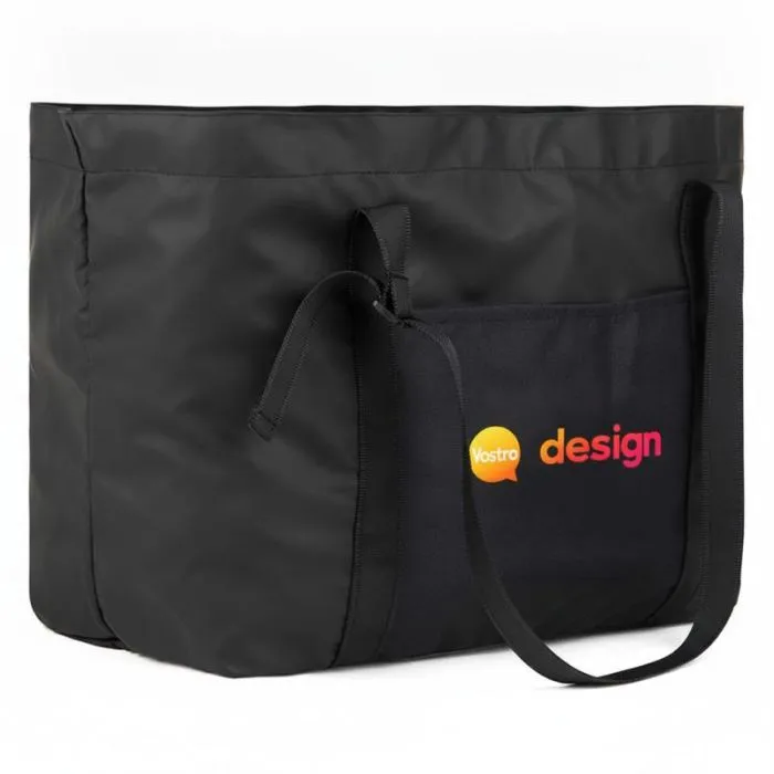 Borsa da viaggio personalizzata in poliestere riciclato certificato GRS e PU