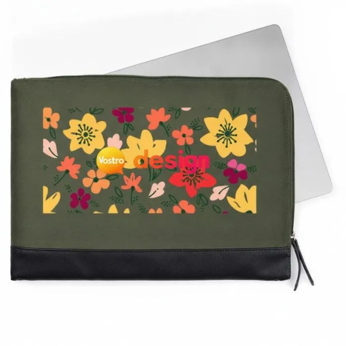 Custodia imbottita personalizzata per laptop da 14" in similcamoscio riciclato