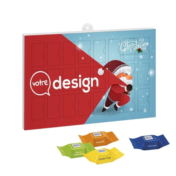 Calendrier de l'avent personnalisé Premium cadeau - cubes au chocolat Ritter Sport