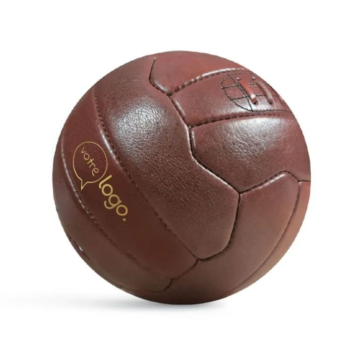 Ballon de foot vintage personnalisé en cuir T5