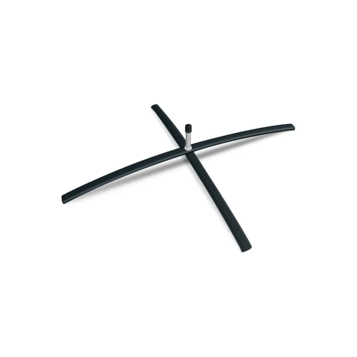 Base croix légère noire pour oriflamme