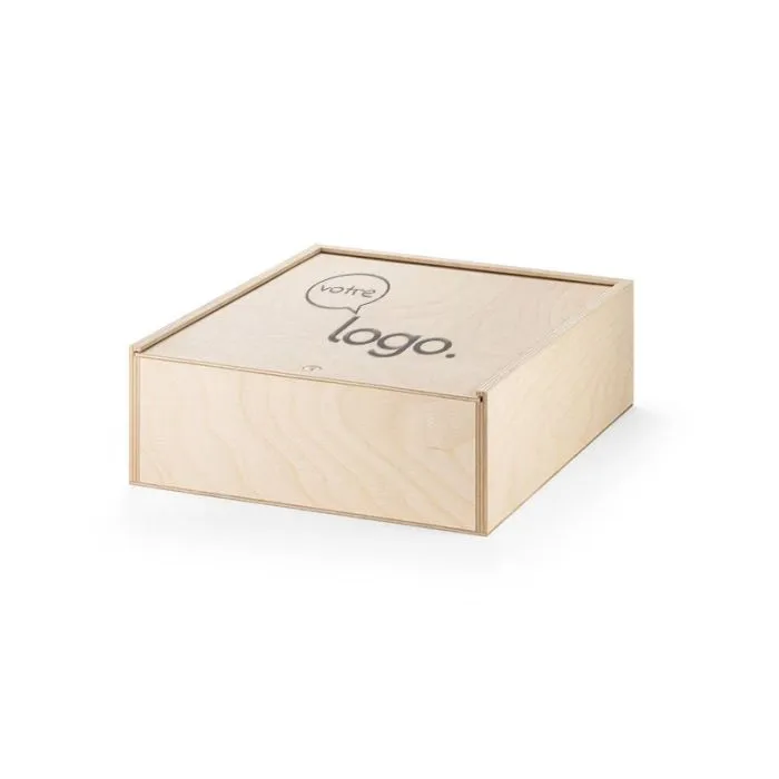 Boite en bois publicitaire L BOXIE WOOD L.