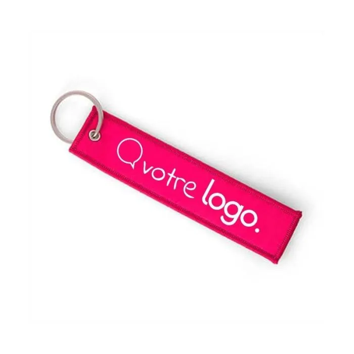 Porte-clés publicitaire brodés