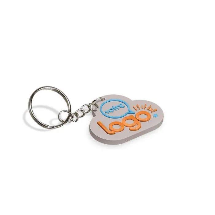 Porte-clés personnalisé en PVC souple 2D - de 10 à 30mm