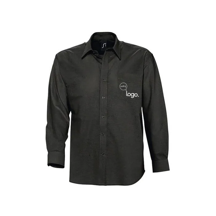 Chemise homme oxford manches longues personnalisée BOSTON