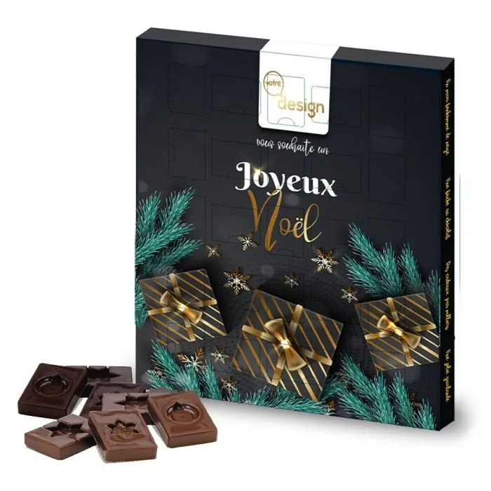 Calendrier de l'avent chocolat personnalisable 125g