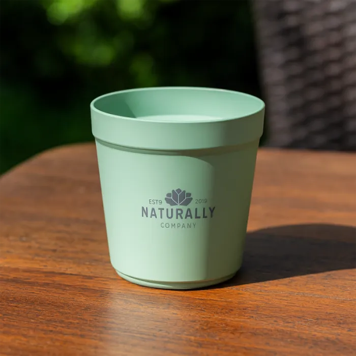 Tasse réutilisable empilable en plastique personnalisable